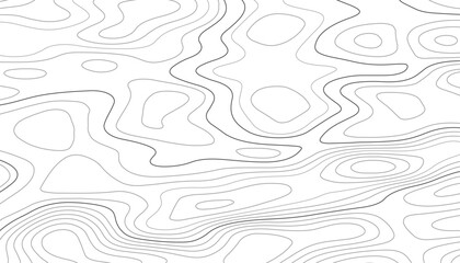 Topographic map patterns, topography line map. Vintage outdoors style. The black on white contours vector topography stylized height of the lines map.