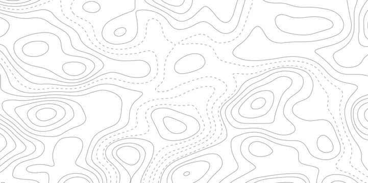 Topographic map patterns, topography line map. Vintage outdoors style. The black on white contours vector topography stylized height of the lines map.