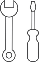 Wrench and screwdriver icon. Tools symbol. Repair service