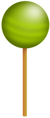 green fruit flavor candy cartoon illustration
