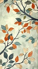 Art Nouveau brings the outdoors in with a wallpaper design inspired by natures tranquility
