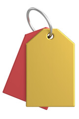 Price tag. Price label. 3D illustration.