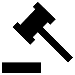 gavel icon, simple vector design