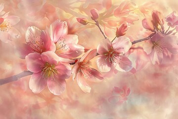 Capturing the serene beauty of watercolor almond blossom art symbolizing hope and awakening