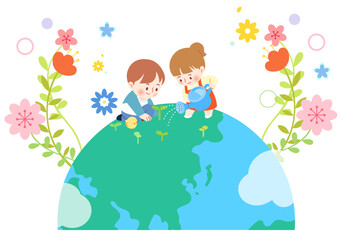 Arbor Day, Nature Conservation, Birds, Children, Environmental Protection, Nature, Earth, Flower, Humanity, Survival