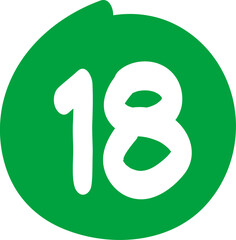 손으로 그린 영어 알파벳과 숫자들