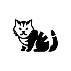 cat silhouette icon vector illustration