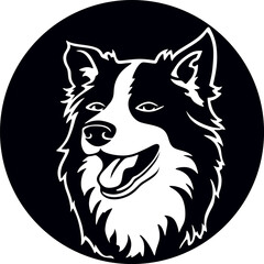 Shetland Sheepdog dog . Vector illustration ready for vinyl cutting.
