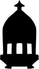 Ramadan Lantern Icon. Vector Illustration