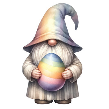 recommend clip art: easter gnome clipart , Watercolor Illustration Easter Gnome and Easter Egg , Cute gnomes with colorful Easter eggs. Easter card , Easter Bunny Gnome