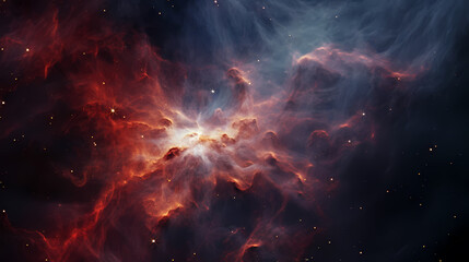 Fototapeta premium Energy explodes as vibrant nebulae ignite the universe
