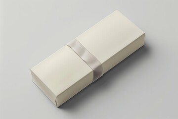Elegant Minimalist Ivory Gift Box with Ribbon
