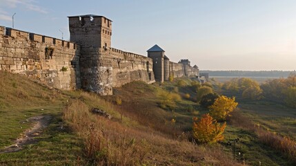Fototapeta na wymiar Views of the medieval fortress Koporye October afternoon. Russia