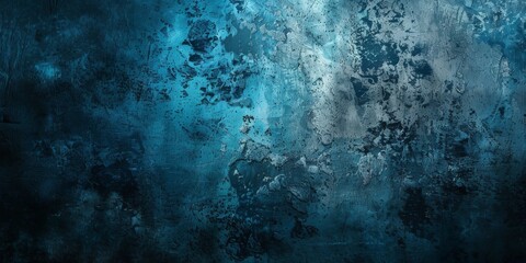 Grunge Background Texture in the Colors Black and Blue created with Generative AI Technology - obrazy, fototapety, plakaty