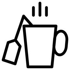 hot tea icon, simple vector design