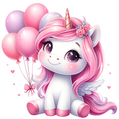 Pink Cute Unicorn Clipart Kawaii pastel unicorns PNG Whimsical Baby Unicorn Graphics for Unicorn sublimation scrapbooking junk journal Print
