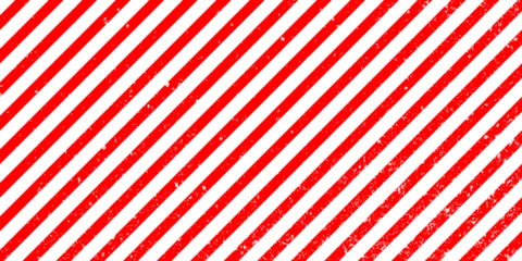 Tuinposter Vector grunge texture warning frame red and white diagonal stripes. © HaqueMukul