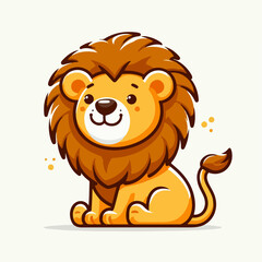 lion cartoon isolated on white