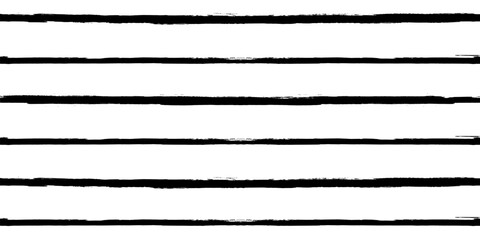 Vector striped pattern, grunge stripe seamless background, black and white brush strokes. grungy stripes, black paintbrush line backdrop - obrazy, fototapety, plakaty