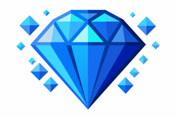 blue diamonds, simple illustrations