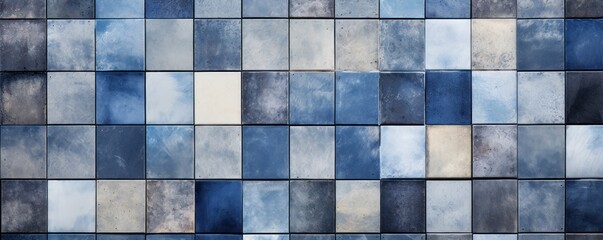 Indigo marble tile tile colors stone look, in the style of mosaic pop art