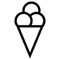 Fototapeta na wymiar ice cream cone icon, simple vector design