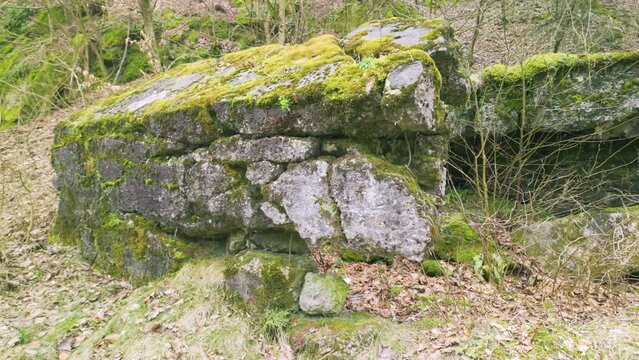 Arpad Line bunker - World War I era in a defensive position. It was blown up after the capture; there are hundreds of such bunkers in the Carpathians