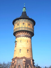 Historic water tower in Halle (Saale) in Germany