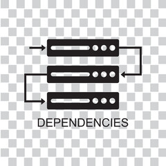 dependence icon , web icon vector