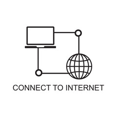 connect to internet icon , technology icon