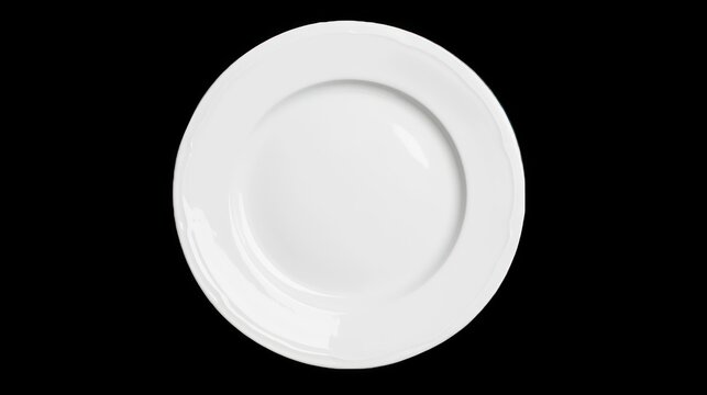 white plate with transparent background