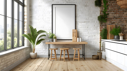 Contemporary Kitchen Corner with Houseplants