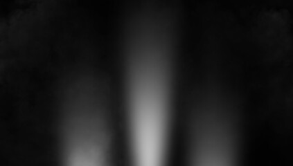 Spotlight on isolated background . Divine light through a dark fog. The rays beam light on the floor. Stock illustration.