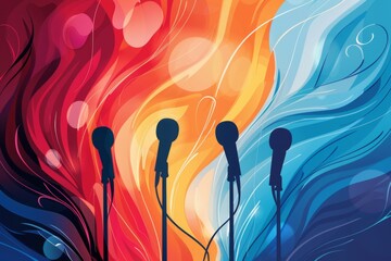 abstract background for Barbershop Quartet Day - obrazy, fototapety, plakaty