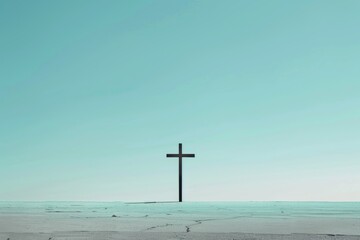 christ, lent concept minimalistic style