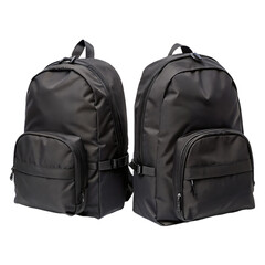 Naklejka premium image of a realistic blue and red isolated backpack on transparent background