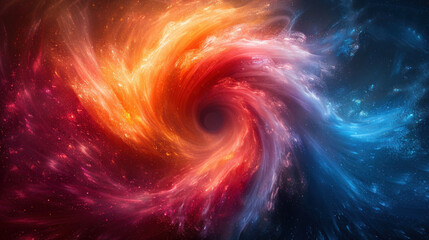 Obraz premium Colorful Swirl in Space