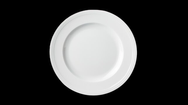 white plate with transparent background