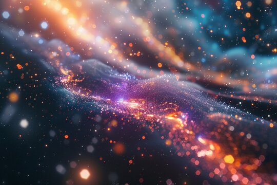 Galaxy formation intricate and colorful
