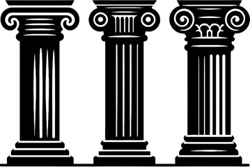 Classical Pillars - Timeless Greek Column Vector Set