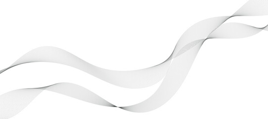 Abstract wave element for design. Digital frequency track equalizer. Stylized line art background. Vector illustration. Wave with lines created using blend tool. Curved wavy line, smooth stripe.
