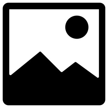 landscape icon, simple vector design