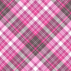 Seamless pattern in comfortable gray and pink colors for plaid, fabric, textile, clothes, tablecloth and other things. Vector image. 2