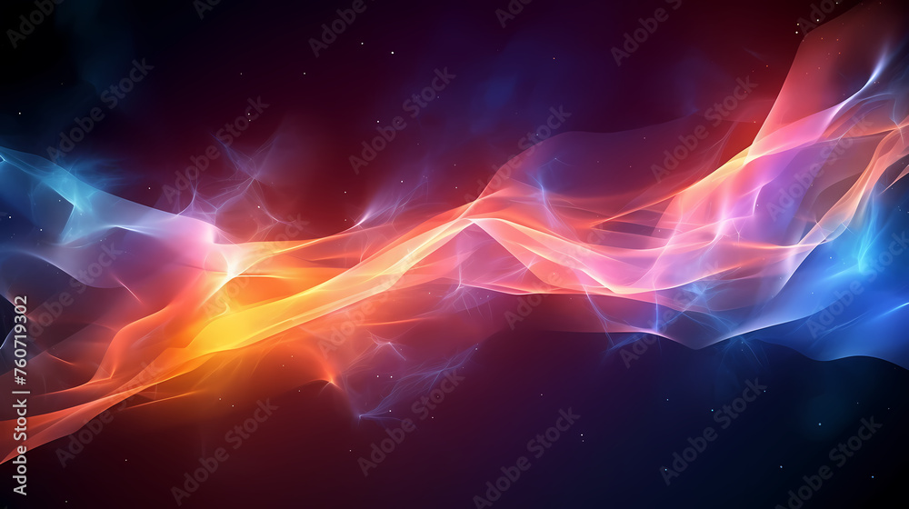 Wall mural energy lightning collision powerful illustration explosion background