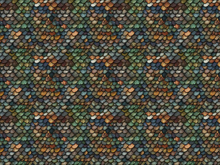 AI illustration of scales multicolor pattern