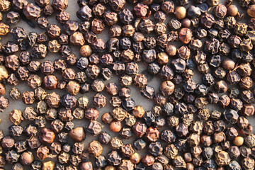 Top View of Black Peppercorns