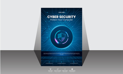 Simple and Minimal Cyber Sucurity Flyer Design.