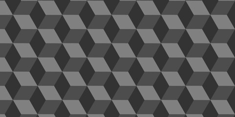 Obraz premium Abstract black and gray style minimal blank cubic. Geometric pattern illustration mosaic, square and triangle wallpaper. 