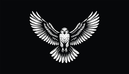 Eagle flying design logo 