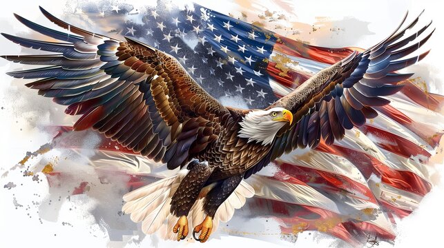 Eagle and Flag: Symbols of Freedom